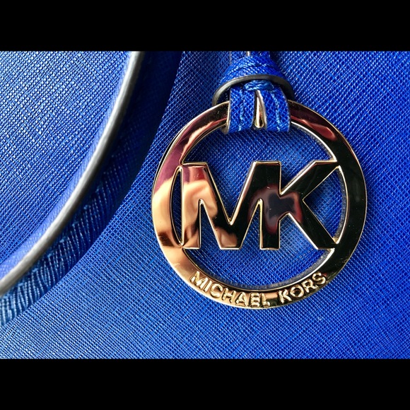 Michael kors blue large crossbody handbag - Picture 2 of 8